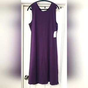 NWT Jockey Sleeveless 100% Cotton gown - Sz 1X - Eggplant